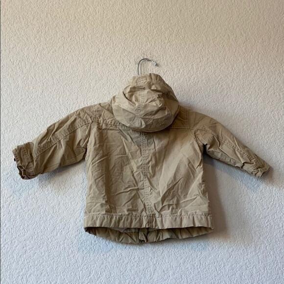 Old Navy khaki windbreaker coat lined jacket preppy mid weight - Picture 5 of 5